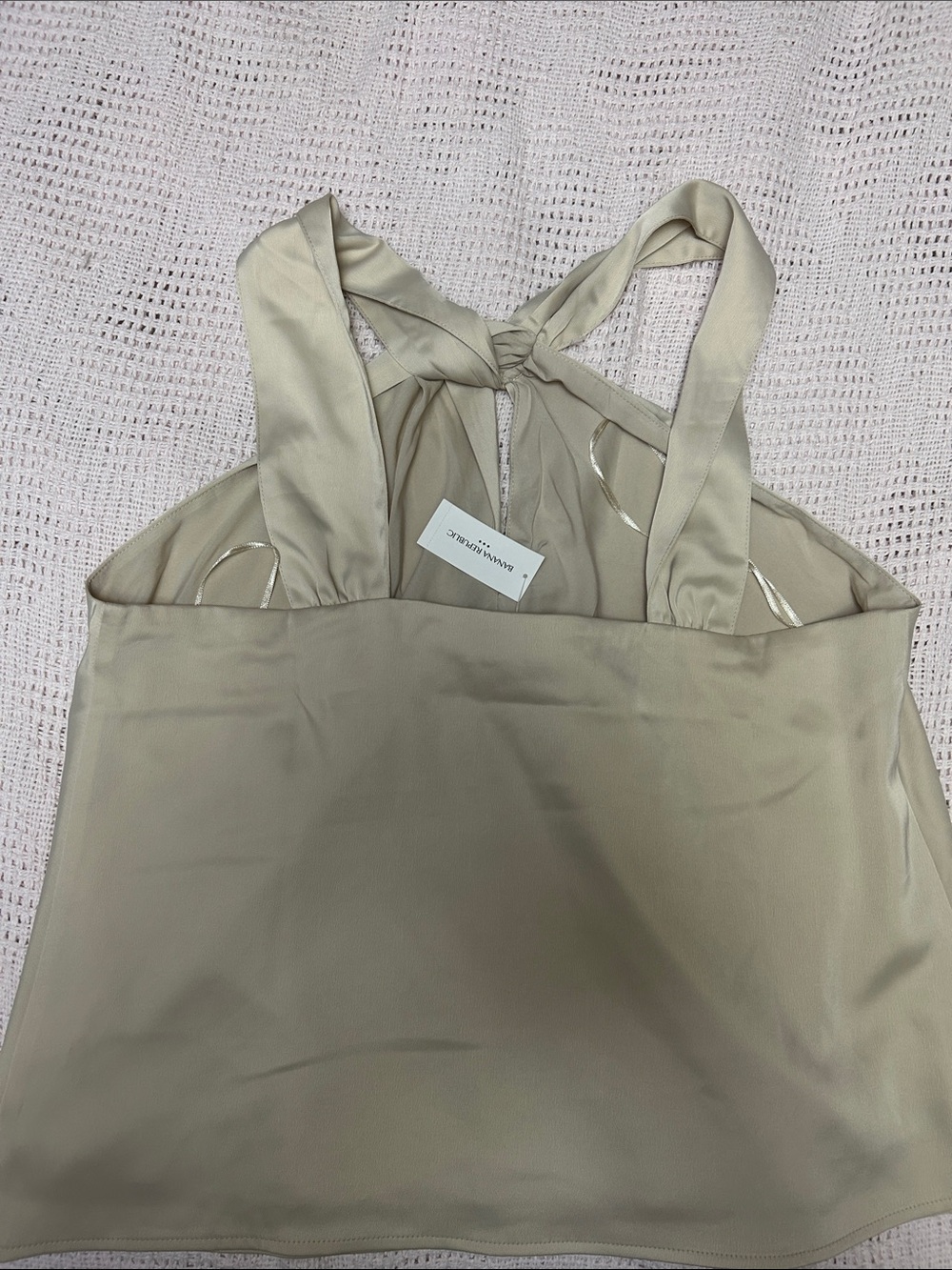 Banana Republic Pale Sage Twist-Front Sleeveless Top - Picture 2 of 3